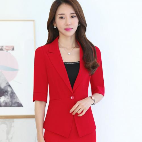 Red casual coat